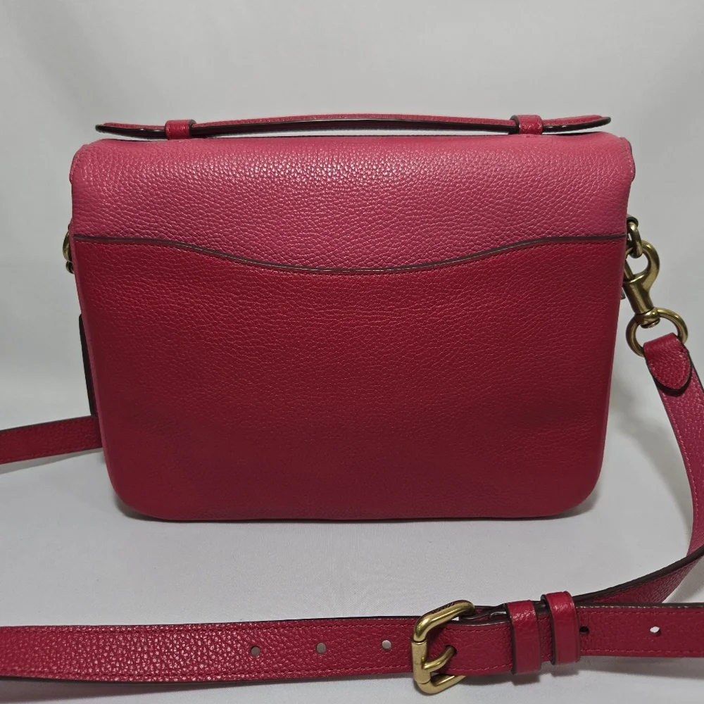 Coach Pebbled Leather B4/Bright Cherry Multi CB Cassie CB Purse